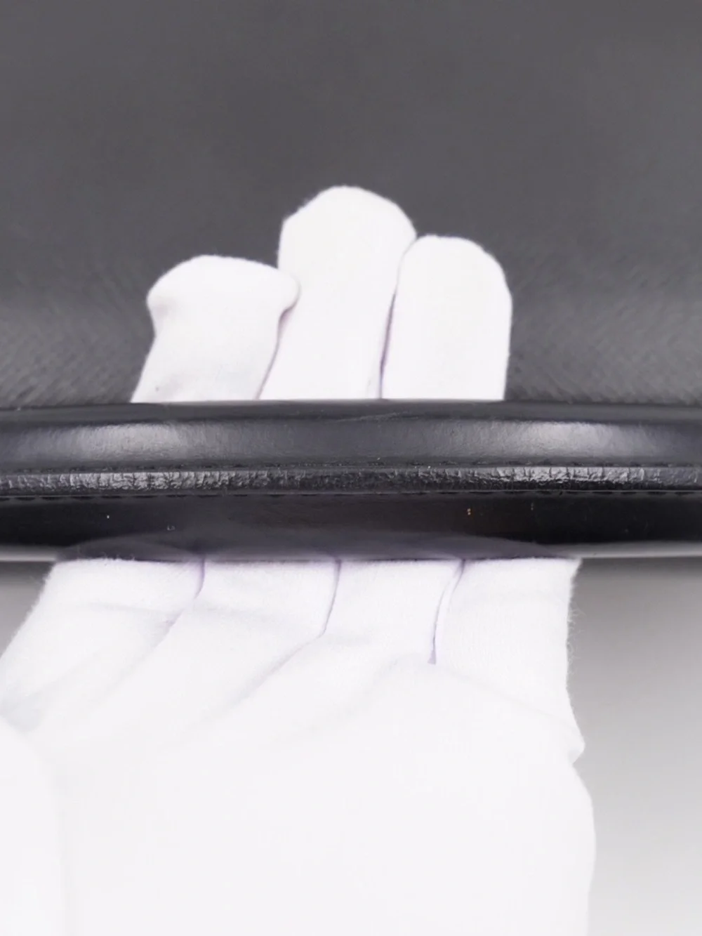 Louis Vuitton Briefcase Black Textured Leather Briefcase with Silver Lock